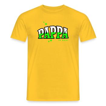 Papa Is Best Neon - Men's T-Shirt - yellow - Front - AI Model Male 178 dark (178cm)