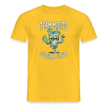 Barman de cocktails Mojito pour enterrement de vie de garçon - T-shirt homme - jaune - Devant - AI Model Male 178 dark (178cm)