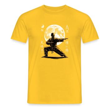 Tai Chi Zen Meditation – Chi Qigong Training - Men's T-Shirt - yellow - Front - AI Model Male 178 dark (178cm)
