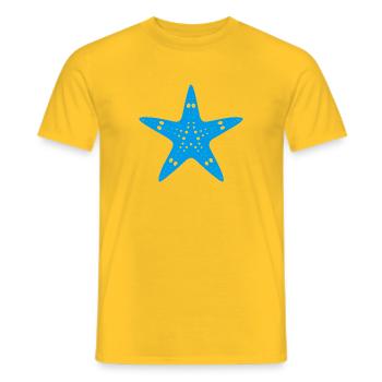 Seestern - Männer T-Shirt - Gelb - Vorne - AI Model Male 178 dark (178cm)
