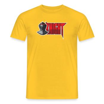 Ritter Knight Gaming E-Sports Logo - Men's T-Shirt - yellow - Front - AI Model Male 178 dark (178cm)