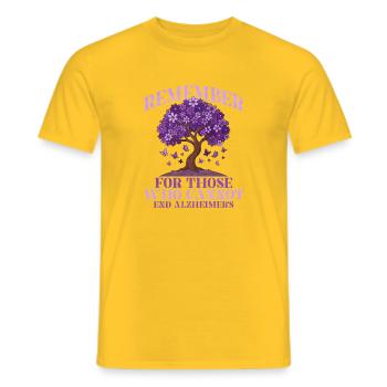 Pour tous ceux qui ne peuvent pas mettre fin à Alzheimer. - T-shirt homme - jaune - Devant - AI Model Male 178 dark (178cm)