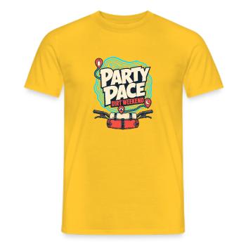 Party Pace Dirt Weekend Bikepacking Tout-terrain Campo - T-shirt homme - jaune - Devant - AI Model Male 178 dark (178cm)