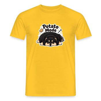 Mode Patate Lapphund finlandais - T-shirt homme - jaune - Devant - AI Model Male 178 dark (178cm)
