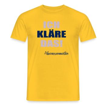 Abwasser Abwassermeister - Männer T-Shirt - Gelb - Vorne - AI Model Male 178 dark (178cm)
