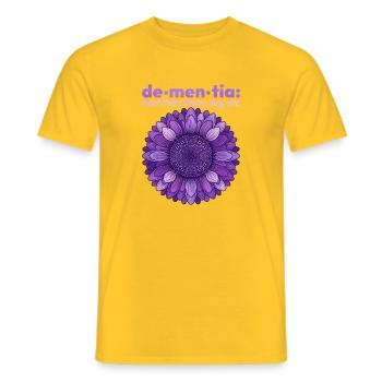 Sentier des Fleurs de Démence : Rencontrez-les - T-shirt homme - jaune - Devant - AI Model Male 178 dark (178cm)