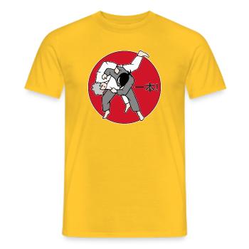 Ippon - Männer T-Shirt - Gelb - Vorne - AI Model Male 178 dark (178cm)