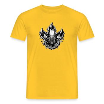 Spirale Trois Griffes Noires - T-shirt homme - jaune - Devant - AI Model Male 178 dark (178cm)
