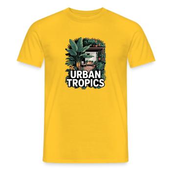Urban Tropics Tropical Garden - Men's T-Shirt - yellow - Front - AI Model Male 178 dark (178cm)