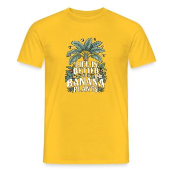 La vie est meilleure avec les bananiers - T-shirt homme - jaune - Devant - AI Model Male 178 dark (178cm)