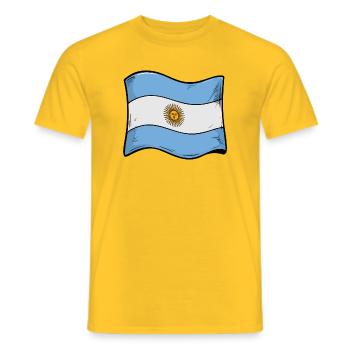 Art du drapeau solaire argentin - T-shirt homme - jaune - Devant - AI Model Male 178 dark (178cm)