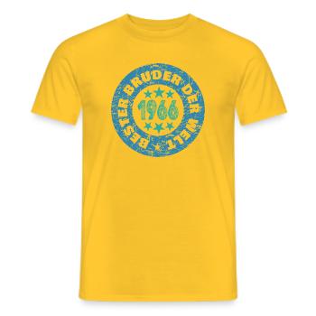 Siblings 1966 - Men's T-Shirt - yellow - Front - AI Model Male 178 dark (178cm)