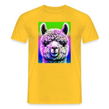 Alpaga - T-shirt homme - jaune - Devant - AI Model Male 178 dark (178cm)