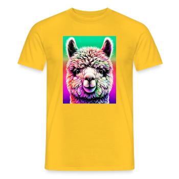 Alpaga - T-shirt homme - jaune - Devant - AI Model Male 178 dark (178cm)
