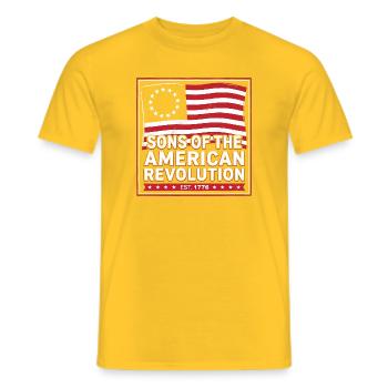 Söhne der Amerikanischen Revolution - Männer T-Shirt - Gelb - Vorne - AI Model Male 178 dark (178cm)
