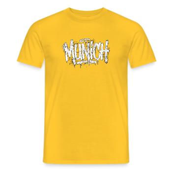 Munich Graffiti Hip_Hop - Men's T-Shirt - yellow - Front - AI Model Male 178 dark (178cm)