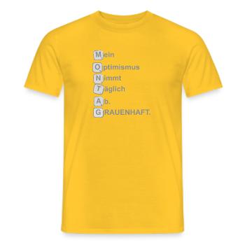 Montagsrätsel - Männer T-Shirt - Gelb - Vorne - AI Model Male 178 dark (178cm)