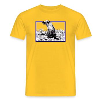 Phoque - T-shirt homme - jaune - Devant - AI Model Male 178 dark (178cm)