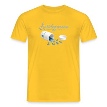 Anker-Antidepressiva Design - Männer T-Shirt - Gelb - Vorne - AI Model Male 178 dark (178cm)