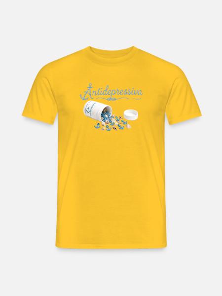 AnkerPillen Blaues Meeresbild - Männer T-Shirt - Gelb