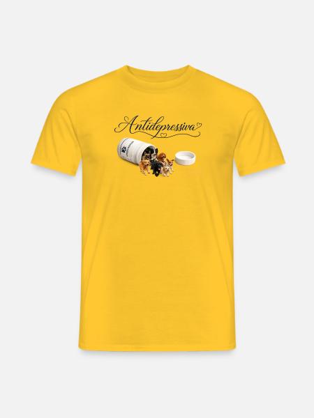 Antidepressive Hundeliebe - Männer T-Shirt - Gelb
