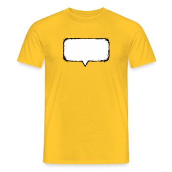Sprechblase_Grunge_Abgerundet - T-shirt homme - jaune - Devant - AI Model Male 178 dark (178cm)
