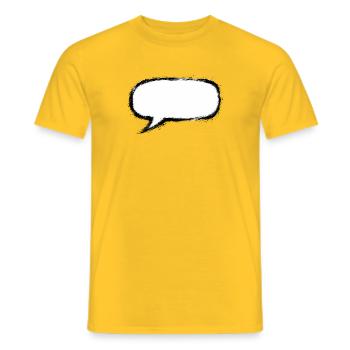 Sprechblase_Grunge_Pinsel - T-shirt homme - jaune - Devant - AI Model Male 178 dark (178cm)