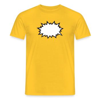 Sprechblase_Grunge_Explosion - Männer T-Shirt - Gelb - Vorne - AI Model Male 178 dark (178cm)