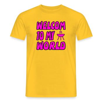 Grill - Men's T-Shirt - yellow - Front - AI Model Male 178 dark (178cm)
