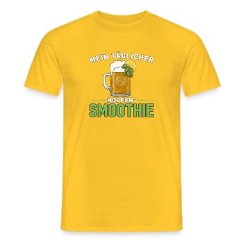 Mein täglicher Hopfen-Smoothie Bier Shirt - Männer T-Shirt - Gelb - Vorne - AI Model Male 178 dark (178cm)