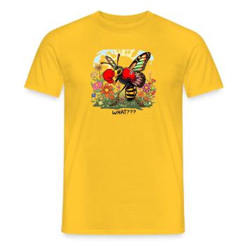 Concours de boxe au Bloemenveld - T-shirt homme - jaune - Devant - AI Model Male 178 dark (178cm)