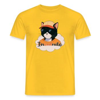 Urban Cat Incatnito - Men's T-Shirt - yellow - Front - AI Model Male 178 dark (178cm)