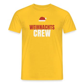 Weihnachts Crew Weihnachtsmütze Familie Team Fest - Männer T-Shirt - Gelb - Vorne - AI Model Male 178 dark (178cm)