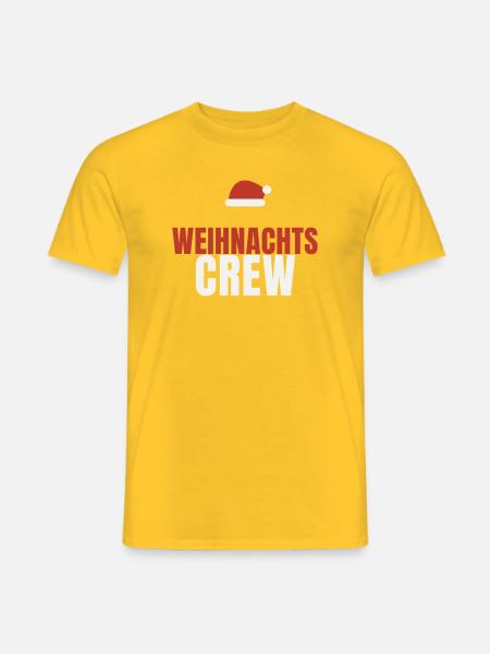 Weihnachts Crew Weihnachtsmütze Familie Team Fest - Männer T-Shirt - Gelb