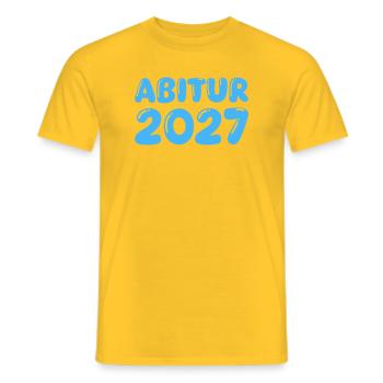 Abitur 2027 - Männer T-Shirt - Gelb - Vorne - AI Model Male 178 dark (178cm)