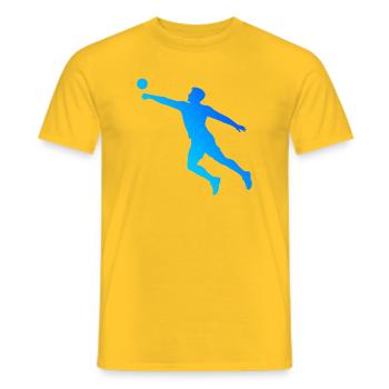 Idée de cadeau pour jouer au ballon au poing et un athlète de balle - T-shirt homme - jaune - Devant - AI Model Male 178 dark (178cm)