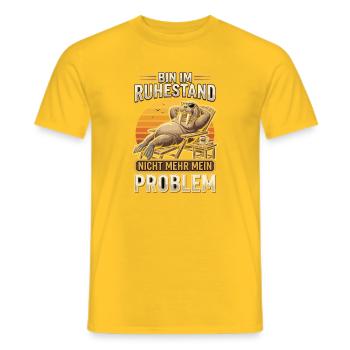 Ruhestand Walross Relax-Design - Männer T-Shirt - Gelb - Vorne - AI Model Male 178 dark (178cm)