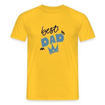 BEST DAD - Männer T-Shirt - Gelb - Vorne - AI Model Male 178 dark (178cm)