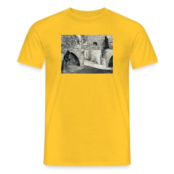 Monastery Shadows on the Stone - Men's T-Shirt - yellow - Front - AI Model Male 178 dark (178cm)