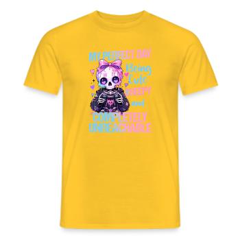 Pastel Goth Soft Goth Gaming Gamer - T-shirt homme - jaune - Devant - AI Model Male 178 dark (178cm)