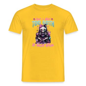 Pastel Goth Soft Goth Gaming Gamer - Men's T-Shirt - yellow - Front - AI Model Male 178 dark (178cm)
