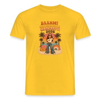 Retro Abschluss 2026 Grundschule - Männer T-Shirt - Gelb - Vorne - AI Model Male 178 dark (178cm)
