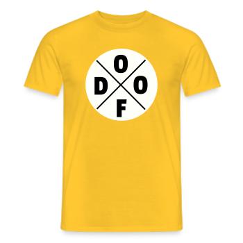 DOOF - Männer T-Shirt - Gelb - Vorne - AI Model Male 178 dark (178cm)