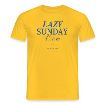 Lazy Sunday Crew - Men's T-Shirt - yellow - Front - AI Model Male 178 dark (178cm)