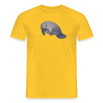 Manatee - Men's T-Shirt - yellow - Front - AI Model Male 178 dark (178cm)