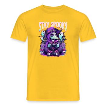 Pastel Goth Soft Goth Gaming Gamer - Men's T-Shirt - yellow - Front - AI Model Male 178 dark (178cm)