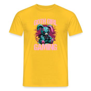 Pastel Goth Soft Goth Gaming Gamer - T-shirt homme - jaune - Devant - AI Model Male 178 dark (178cm)