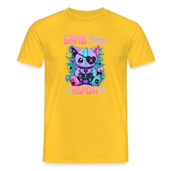 Pastel Goth Soft Goth Gaming Gamer - T-shirt homme - jaune - Devant - AI Model Male 178 dark (178cm)