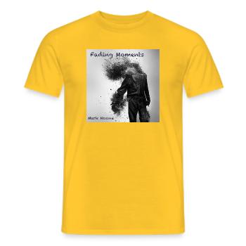 Moments qui s’effacent : par Mark Noone - T-shirt homme - jaune - Devant - AI Model Male 178 dark (178cm)