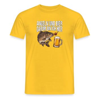 Karpfen Angeln Und Bier - Männer T-Shirt - Gelb - Vorne - AI Model Male 178 dark (178cm)